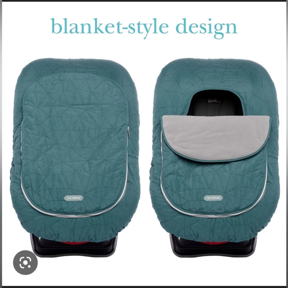 JJ Cole Car Seat Cover, Teal Fractal